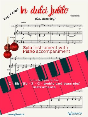 cover image of In dulci Jubilo (in F) for solo instrument w/ piano